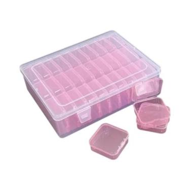 Imagem de Caixa Organizadora De Plástico Transparente Para Miçangas, 30 Peças, P