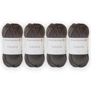 Imagem de 4 novelos/pacote Schachenmayr (SMC) Catania Originals Yarn, cada bola 50 g (125 m), 100% algodão mercerizado para fio de tricô e crochê, peso esportivo, 387 - Fango