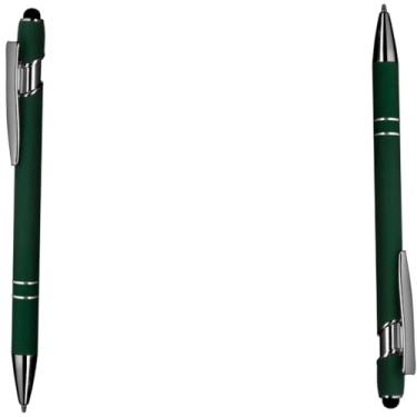 Imagem de Caneta Esferográfica Retrátil com Grip, Escrita Azul, Plástico, Kit com 1 e 2 Unidades (Kit 2 Verde)