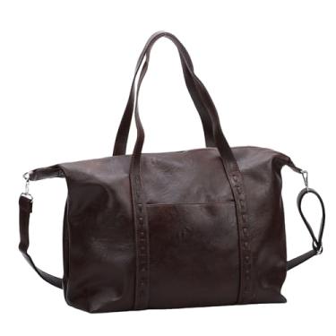 Imagem de SPYMINNPOO Bolsa de Ombro, Bolsa Elegante de Couro Pu Com Alça Ajustável para Mulheres, Viagens, Compras, Festa, Trabalho (Café)
