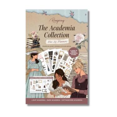 Imagem de Academia Collection A5 / B6 Livro de adesivos para amantes de livros – Adesivos de agenda Bookish serve para Hobonichi Cousin & Weeks, Reading Journal, adesivos decorativos e funcionais
