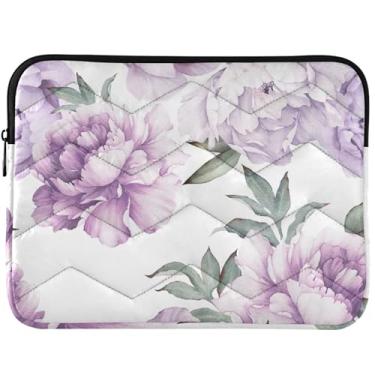 Imagem de Capa para notebook floral peônia flores violeta capa para notebook estampa animal capa para laptop universal 13 capa para laptop 14 polegadas