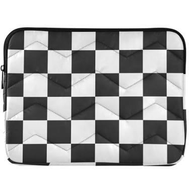 Imagem de Capas para notebook xadrez, preto, branco, xadrez, personalizada, capa para notebook universal de 13 a 14 polegadas, capas e capas para MacBook Air 13