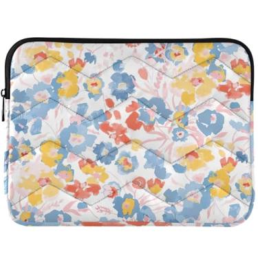 Imagem de Capa protetora personalizada de flores silvestres em aquarela para laptop, acessórios de computador, capa para notebook moderna universal 13, capa para laptop de 14 polegadas