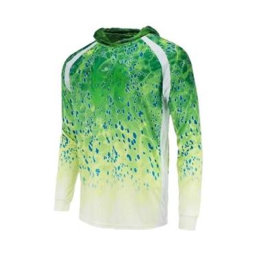 Imagem de Camisa De Pesca Masculina De Manga Longa Com Proteção UV Respirável Eq