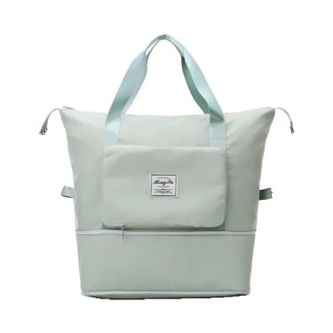 Imagem de Bolsa De Viagem Mochila Dobrável Grande Impermeável Verde Claro