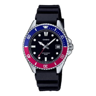 Imagem de Relógio Unissex Casio Original MDV101A2VDFSC Pulseira Silicone Preto-Unissex