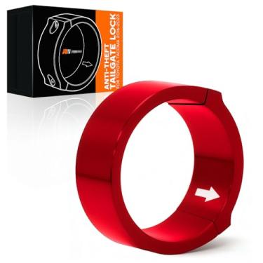 Imagem de Trava antifurto de porta traseira para Toyota Tacoma 2016-2023, dispositivo de segurança de porta traseira de caminhão com 2 parafusos, vermelho