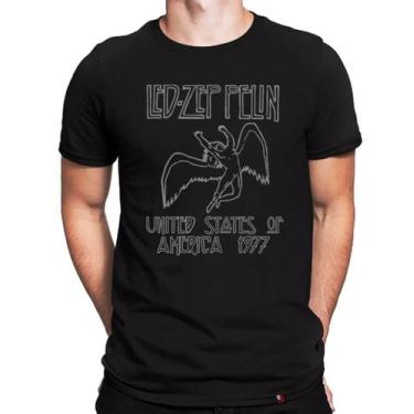 Imagem de Camiseta  Led Zeppelin United States 1977 - King Of Geek, P, Preto
