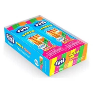 Imagem de Bala Fini Tubes Regaliz Diversos 15g C/ 12 Unidades - 180g
