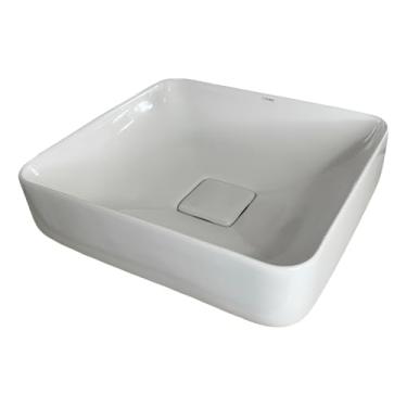 Imagem de CUBA DE APOIO QUADRADA AREZZO LOUÇA BRANCA