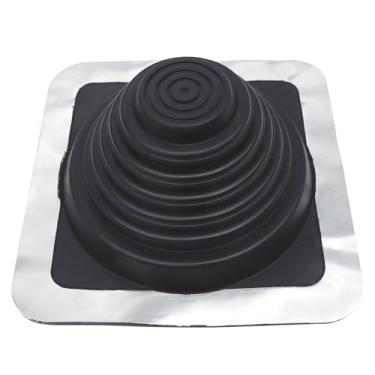 Imagem de Zadery Bota intermitente de tubo de telhado de metal, para tubo OD 1/10.2 cm a 12.7 cm, base quadrada de silicone para fogões a lenha, chaminés, aberturas de exaustão,