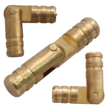 Imagem de LifCratms 20 dobradiças invisíveis de latão 4 x 19,5 mm, pequenas dobradiças ocultas para caixa de joias, caixas de música, pequenos projetos de marcenaria