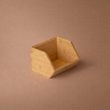 Imagem de Organizador Empilhável de Armazenamento, Bambú Natural, 17,8 x 15,5 x 12,5 cm