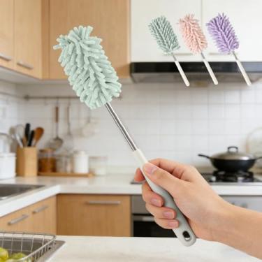 Imagem de Espanador de microfibra, adequado para limpeza de mesas, carros, janelas, móveis e ventiladores de teto com um mastro extensível