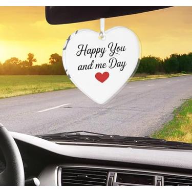 Imagem de Enfeites de Natal para pendurar em coração, enfeites de árvore de Natal feitos à mão, decoração de carro e casa - Presente de Natal, decoração de artesanato em acrílico, ideias de troca de presentes