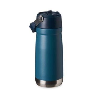 Imagem de Kit 3 Garrafa Térmica Flip Squeeze Alça Canudo 650ml Academia