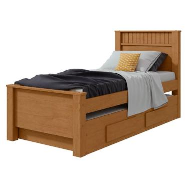 Imagem de Bicama Solteiro 2 Gavetas MDF Athenas Moveis Lopas