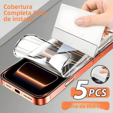 Imagem de Protetor De Tela De Filme Hidrogel Para iPhone 5PCS Cobertura Total Fi
