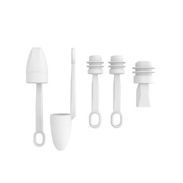 Imagem de Starlink Mini Caps, pacote com 5 capas protetoras de silicone para porta de alimentação e conector de cabo, acessórios de vedação à prova d'água à prova de poeira (branco)