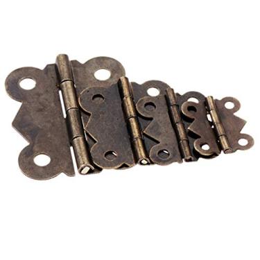 Imagem de U5GAAALPPQ9 10 peças mini dobradiças de porta borboleta bronze antigo armário gaveta caixa de joias decoração dobradiça para móveis (cor: 20x25mm 10pcs Tamanho: A) (33x41mm 10pcs A)