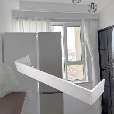 Imagem de Painel decorativo para cortina – sanefa blackout para janelas, cortinas de cornija de 110 cm, montagem no teto, perfeita para persianas de rolo, decoração de casa elegante.