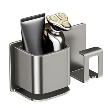 Imagem de Suporte para escova de dentes de banheiro - Suporte para escova de dentes sem perfuração | Armazenamento de escovação de dentes de chuveiro para casa, banheiro, dormitório
