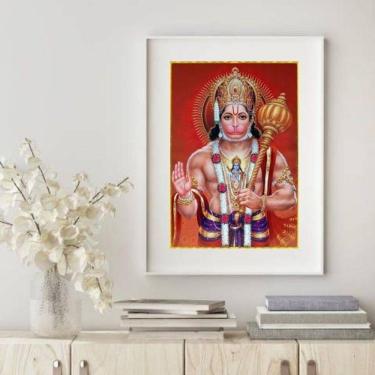 Imagem de Quadro Decorativo Deus Indiano Hanuman- 60X48Cm