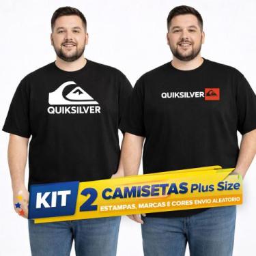 Imagem de Kit 3 Camiseta Plus Size Masculina Algodão Premium G1 G2 G3 G4 Confort