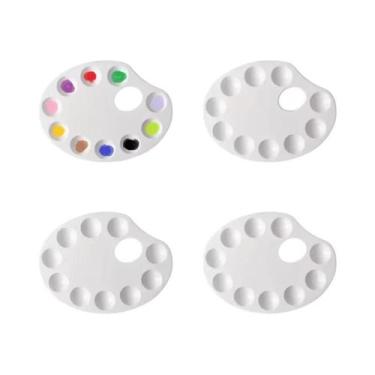 Imagem de Conjunto De Paleta De Pintura Com 10 Compartimentos Para Aquarela, Acr