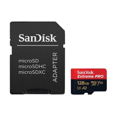 Imagem de Cartão de Memória 128GB SanDisk Extreme Pro MicroSDXC 200Mb/s UHS-I V30 U3 A2