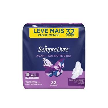 Imagem de Absorvente Externo Sempre Livre Adapt Plus Noite e Dia Cobertura Seca com Abas 32un Leve Mais Pague Menos