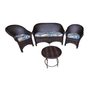 Imagem de Jogo Sofá Poltronas De Varanda Área Externa Fibra Sintética