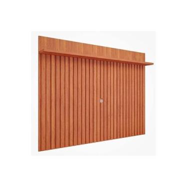 Imagem de Painel Quarto p/TV até 70 Pol Trend 100% MDF Ripado c/ Prateleira 180x