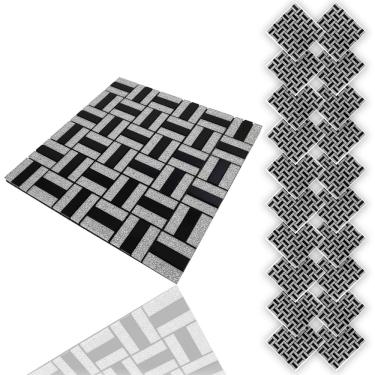 Imagem de Pastilha De Vidro Adesiva Kit 20 Uni Parede Cozinha Sala Banheiro Decorativa Moderna Requintado Reforma Facil Aplicacao