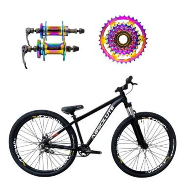 Imagem de Bicicleta Aro 26 Absolute Nero 5 Preto 1x7v Cubo E Roda Livre Camaleão