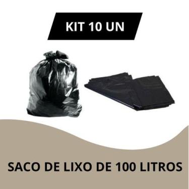 Imagem de Sacos De Lixo 100 Litros Reforcado C/10 Boca Larga Qualidade - Cleanup
