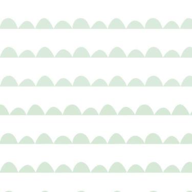 Imagem de Papel De Parede Adesivo Branco Relevo Verde Infantil Bebe