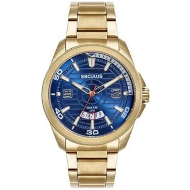 Imagem de Relógio Seculus Masculino Casual Dourado 77240GPSVDA2-Masculino