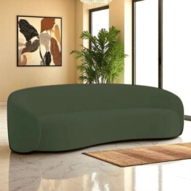 Imagem de Sofá Amore 3 Lugares 180CM Verde em Linho para Sala de Estar e Recepção Mabe Magazine