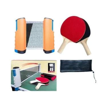 Imagem de Conjunto De Raquetes De Tênis De Mesa Portátil E Extensível Com Rede, 
