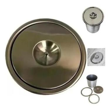 Imagem de Lixeira Embutir No Granito 3 Litros Inox 304 Não Enferruja - Congratul