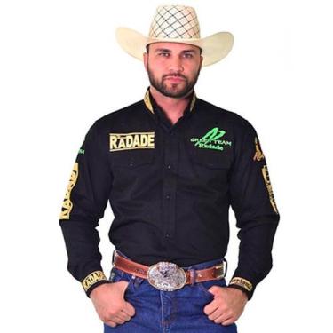 Imagem de Camisa manga longa radade preta original monster masculina, P, Preto