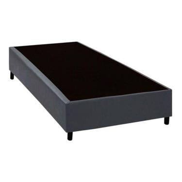 Imagem de Base Box Blindado Solteirão Homequeen Sintético Cinza 40x96x203