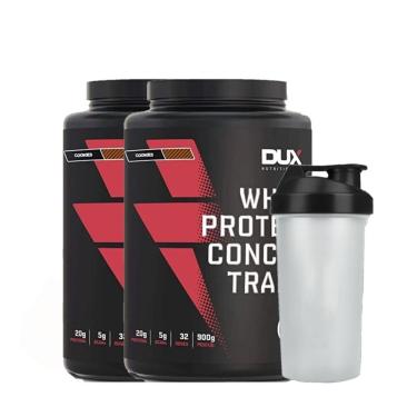 Imagem de Combo 2x Whey Concentrado 900g Cookies + Coqueteleira - Dux-Unissex