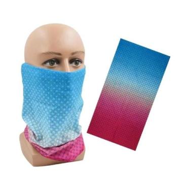 Imagem de Máscara Facial Esportiva Feminina Com Proteção UV, Bandana Gradiente, 