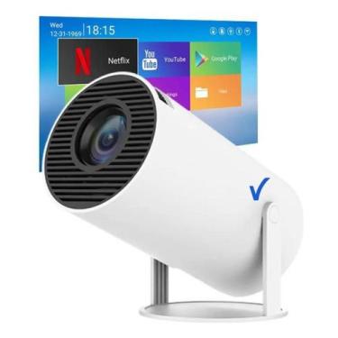 Imagem de Mini Projetor4k Wifi Bluetooth Smart Portatil Hy300 Cor Branco 110V/22