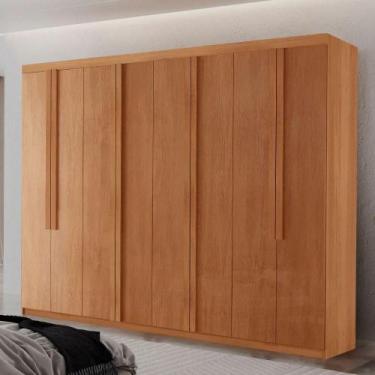 Imagem de Guarda Roupa Casal Persia Mdf Com 8 Portas 4 Gavetas Moderna Naturalle