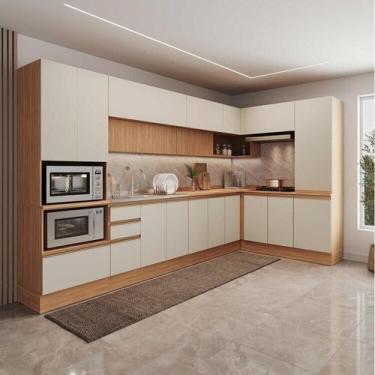 Imagem de Cozinha Modulada 10 Peças com Armários Balcões Torre Quente e Paneleir