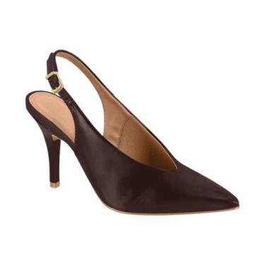 Imagem de Sapato Scarpin Feminino Salto Fino Aberto Vizzano 1184.1726 - Preto - 